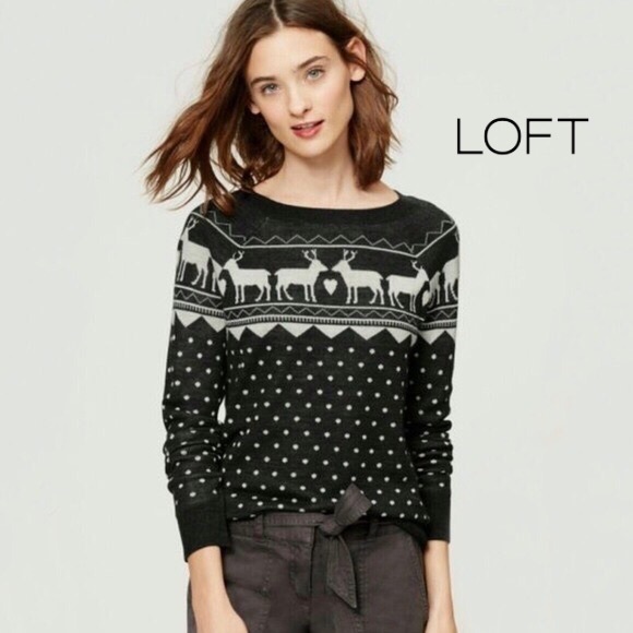 Reindeer fair isle sweater Clearance